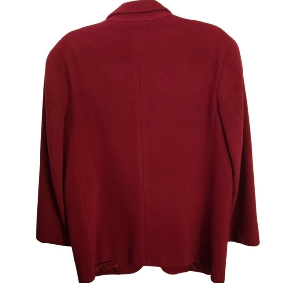 L.L. Bean Vintage Wool Cashmere Boxy Red Blazer Size 10P - Picture 2 of 4